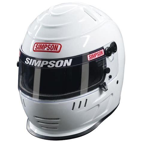 Simpson 1786121 Speedway Shark White Medium Helmet | Autoplicity