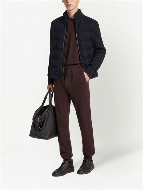 Zegna Zip Up Wool Jacket Blue Farfetch