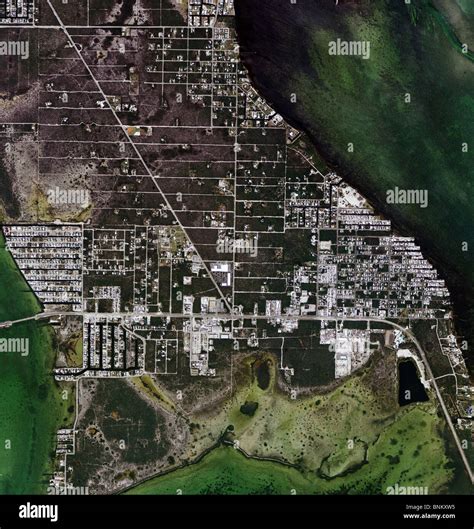 aerial map view  big pine key florida keys stock photo alamy