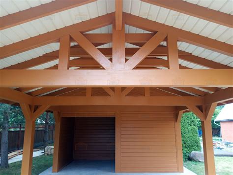 Фотогалерея деревянных навесов компании «Московские навесы» в Москве