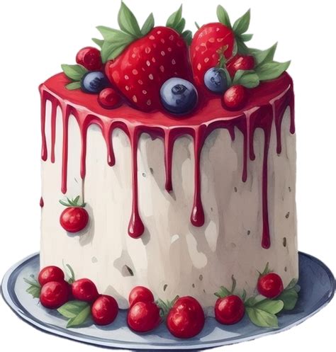 Gâteau aux fraises png dessin Strawberry cake png