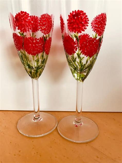 Hand Painted Champagne Glasses Etsy De