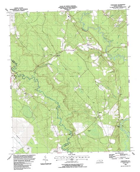 Tomahawk Topographic Map 124000 Scale North Carolina