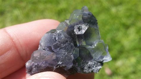 Purple Phantom Green Fluorite Large Museum Quality Stepped Crystal With