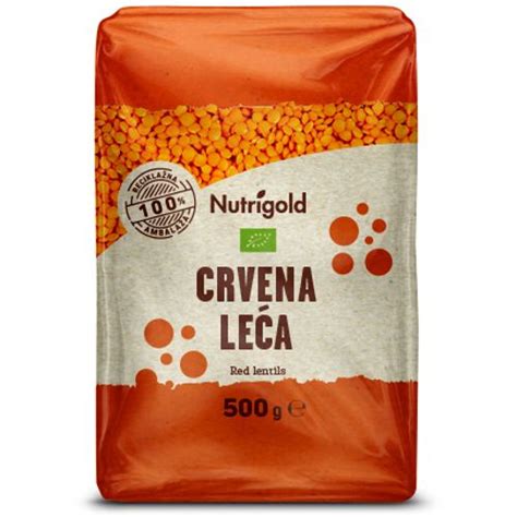 Nutrigold Leća crvena Organska 500g Bazzar hr