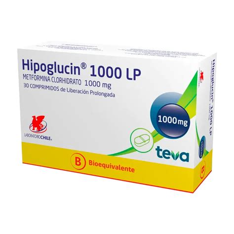 Hipoglucin 1000 Lp Metformina Clorhidrato 1000 Mg Cont 30