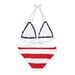USA Flag Bikini Set Customizable Strappy Two Piece Swimsuit Etsy