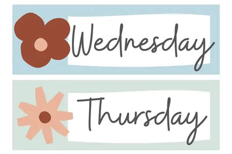 5 Days Of The Week Labels Free Printable Pdf Label Template