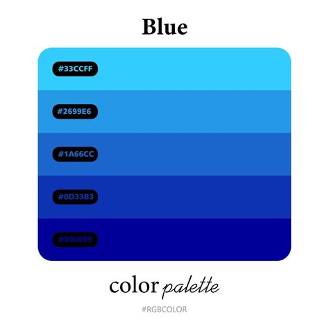 Blue color palettes accurately with codes, Perfect for use by ...