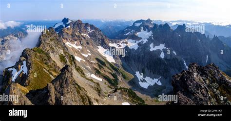 Monte Cristo Kyes And Columbia Peak As Viewed From Cadet Peak Monte