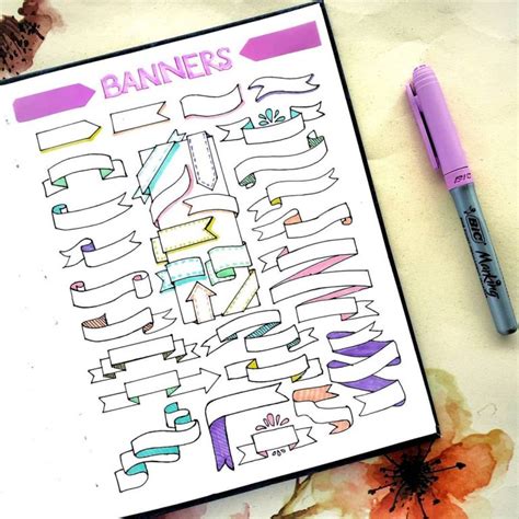 Best Bullet Journal Banner Ideas For