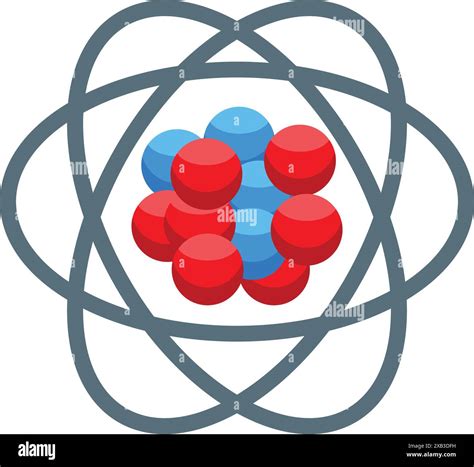 Atomic Model Orbiting Electrons Protons Neutrons Nucleus Physics