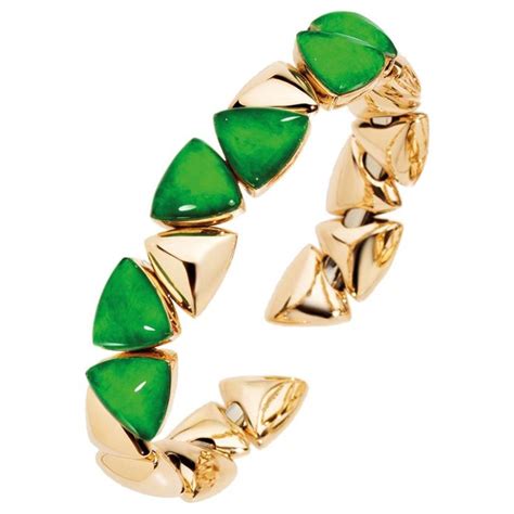 Vhernier Freccia Bracelet Karat Yellow Gold And Jade Rock Crystal