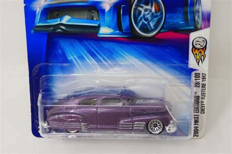 Hot Wheels 2004 First Editions 28 100 Chevy Fleetline 1947 Lavender Die Cast Car Contemporary