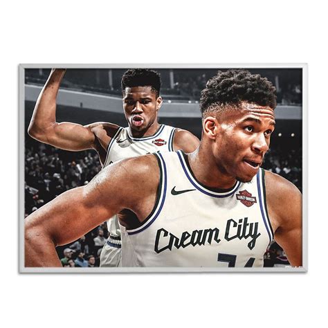 Poster Cu Sau Fara Rama Giannis Antetokounmpo Alone 38 50x40 Aluminiu