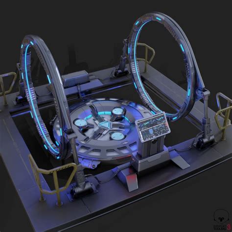 3d Sci Fi Teleport Model Futuristic Technology Technology