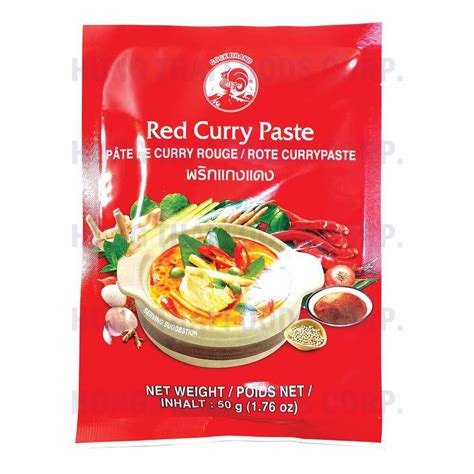 Cock Brand Red Curry Paste Bag Products Hong Thai Foods Corp