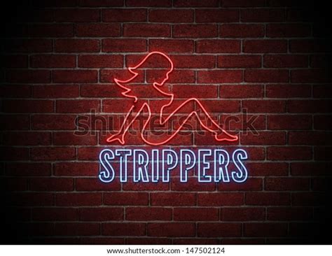 Bright Neon Sign Sexy Naked Female Stock Illustration Shutterstock