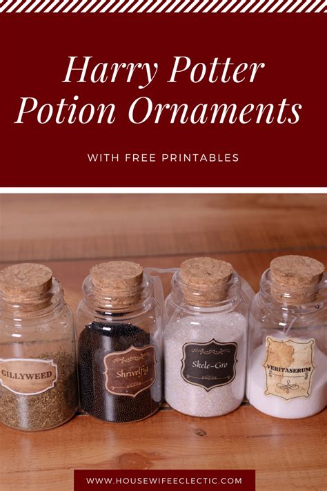 Harry Potter Potion Ornaments With Free Printables Housewife Eclectic