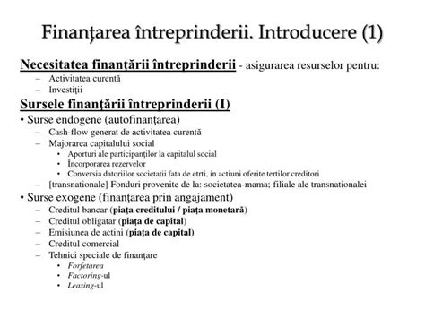 PPT Finan ţarea întreprinderii Introducere 1 PowerPoint