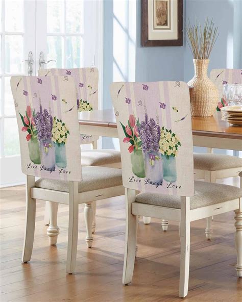 Amazon Gehucoxee Summer Floral Chair Back Covers Set Of Dining