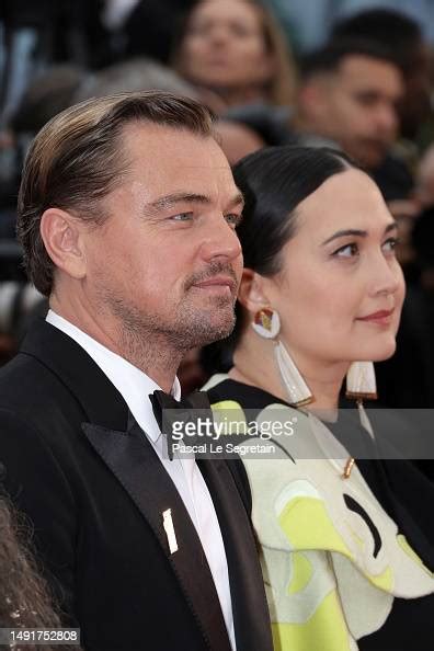 Leonardo DiCaprio and Lily Gladstone attend the "Killers Of The... News ...