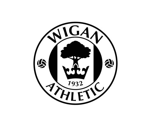 Wigan Club Logo Symbol Black Premier League Football Abstract Design ...