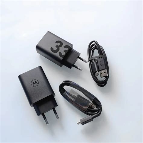 Motorola Cargador R Pido De 33w Adaptador De Corriente De La Ue Cable Usb Micro Tipo