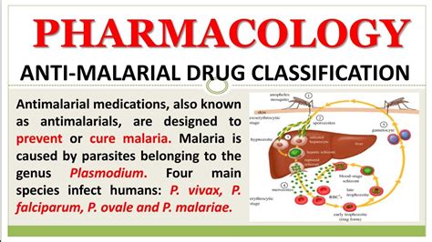 ANTIMALARIAL DRUGS CLASSIFICATION PHARMACOLOGY GPAT NIPER DI