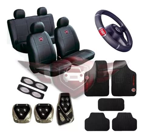 Kit Capas Couro Tapetes Volante Fiat Palio Portas Parcelamento