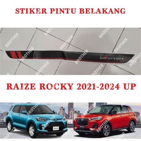 Jual Stiker Pintu Belakang Raize Rocky Gr Sport Hitam