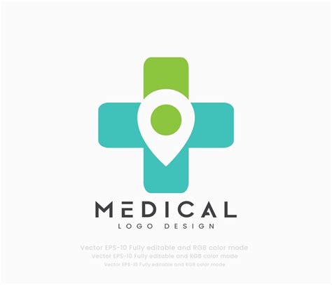 Premium Vector | Medical logo design with a cross and a cross.