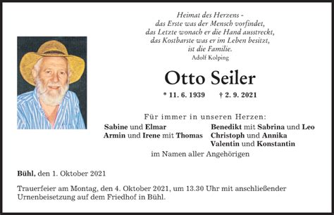 Traueranzeigen Von Otto Seiler Augsburger Allgemeine Zeitung