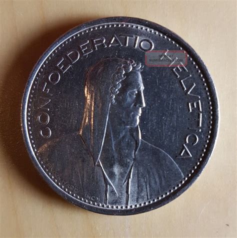 Switzerland Coin Fr Confoederatio Helvetica