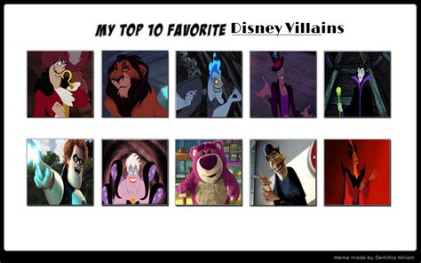 My Top 10 Favorite Disney Villains by Disneyfan3000 on DeviantArt