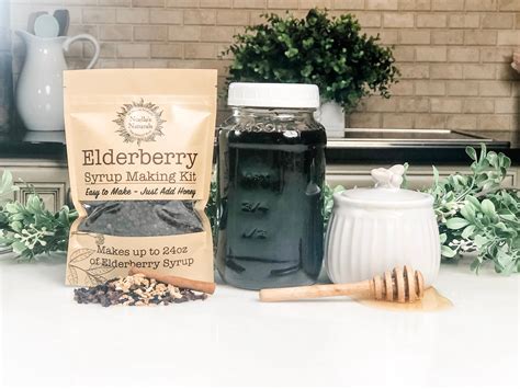 Organic Elderberry Syrup Diy Kit Makes 24oz Natural Immune Etsy