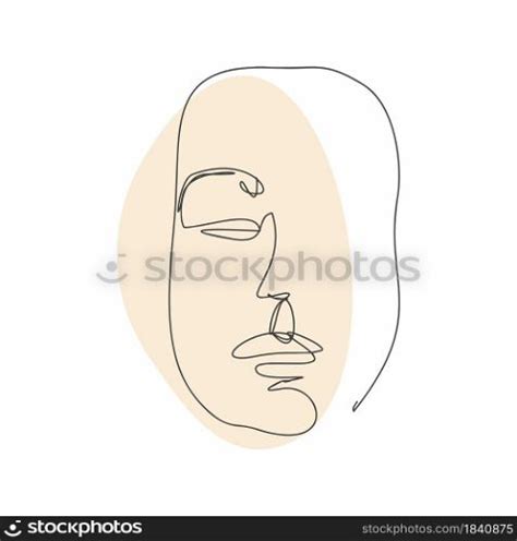 Face line art. Face painting. Vector sketch with face. Vector ...