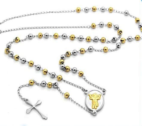 Stainless Steel Rosary Catholic Necklace