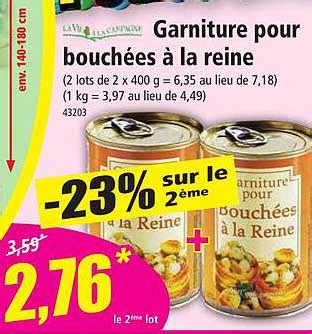 Promo Garniture Pour Bouch Es La Reine Chez Norma Icatalogue Fr