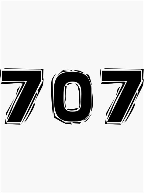 707 Area Code Sticker Bay Area Napa Sticker For Sale By Ivan926