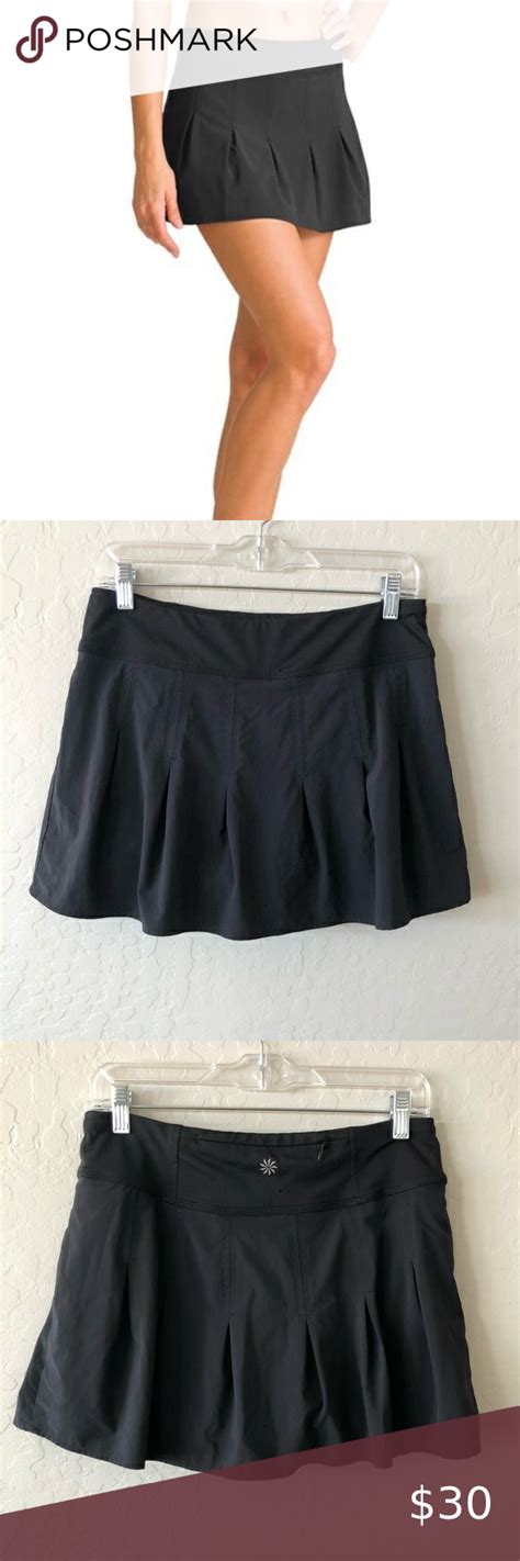 Athleta Get Goin Skirt Skort Black Size Medium Skort Black Pleated