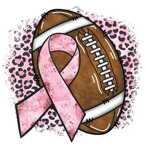 Breast Cancer Awareness Football Dtf Transfer Prints Perfecpresshtv