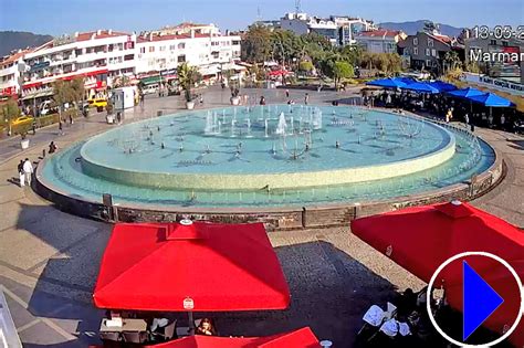 Marmaris City And Fountain Live Streaming Webcam Southwest Turkey