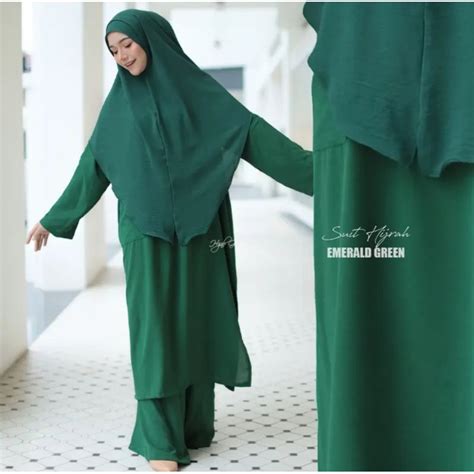 Set Arafah Suit Hijrah Ironless Set Haji Umrah By Hijab Galeria Suit