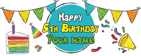 Happy 5th Birthday Banner | Images and Photos finder