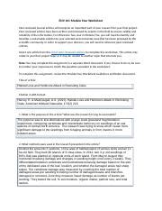 Env Module Worksheet Docx Env Module Four Worksheet Peer