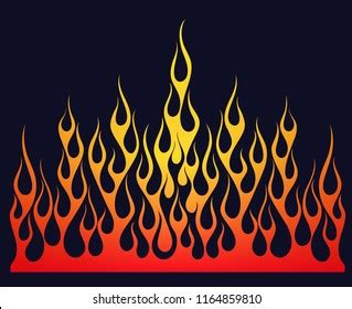 Realistic Burning Fire Flames Small Big Stock Vector (Royalty Free ...