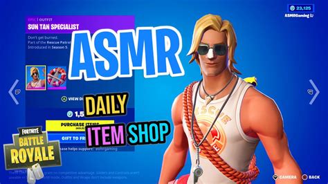 Asmr Fortnite Rare Sun Tan Specialist Skin Is Back Daily Item Shop 🎮🎧 Relaxing Whispering 😴💤