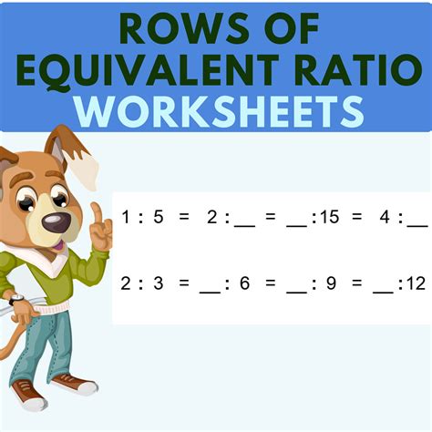 Ratio Worksheets Rows Of Equivalent Ratio Worksheets Worksheets Library