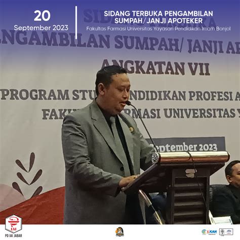 Sidang Terbuka Pengambilan Sumpah Janji Apoteker Program Studi